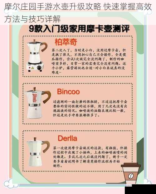 摩尔庄园手游水壶升级攻略 快速掌握高效方法与技巧详解