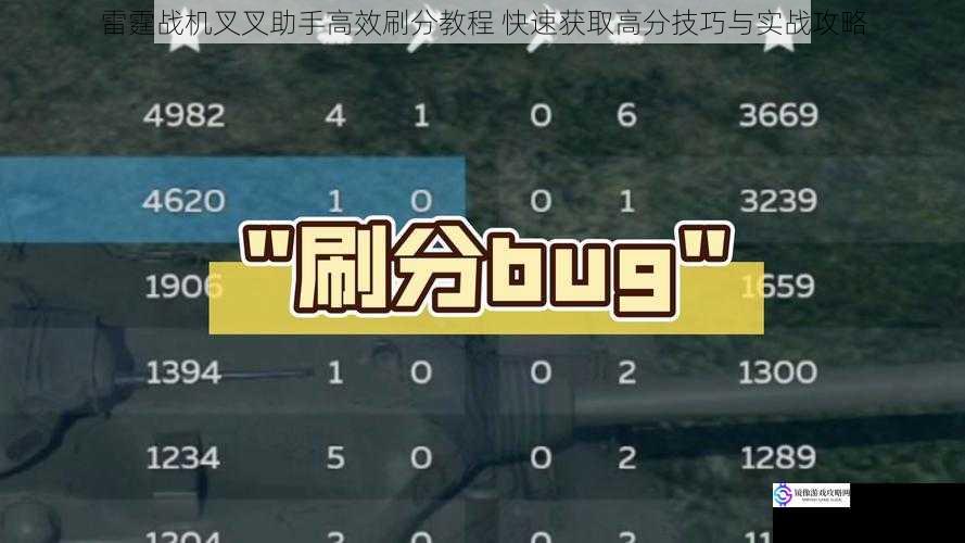 雷霆战机叉叉助手高效刷分教程 快速获取高分技巧与实战攻略