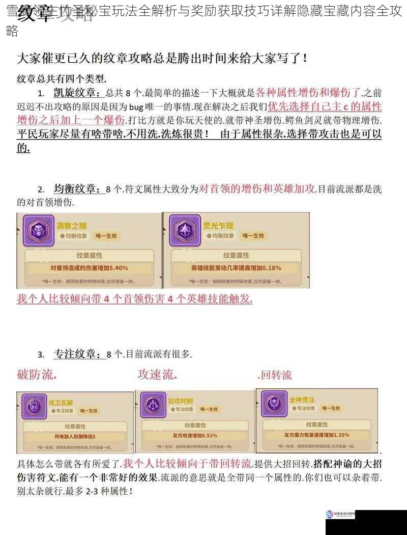 雪鹰领主竹圣秘宝玩法全解析与奖励获取技巧详解隐藏宝藏内容全攻略