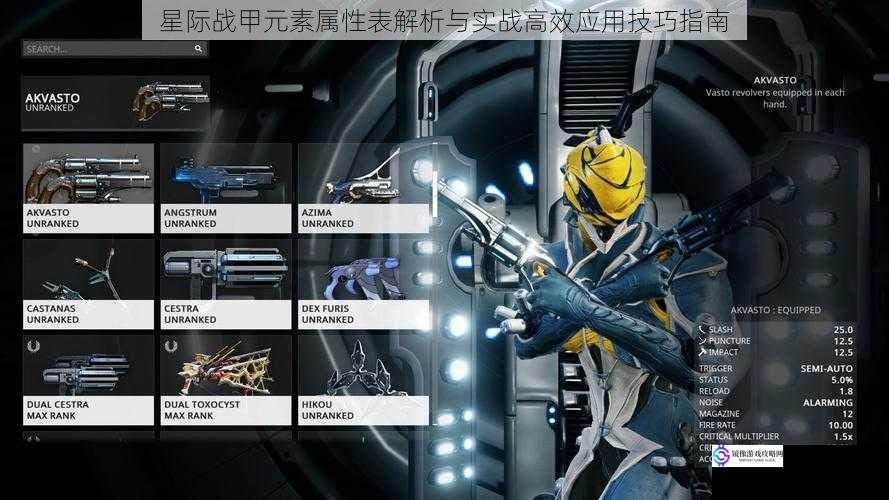 星际战甲元素属性表解析与实战高效应用技巧指南