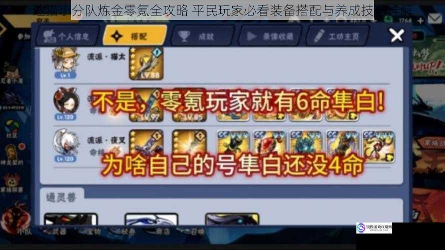 达猫小分队炼金零氪全攻略 平民玩家必看装备搭配与养成技巧详解