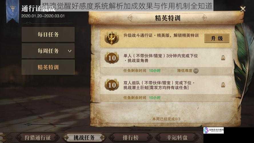 猎魂觉醒好感度系统解析加成效果与作用机制全知道