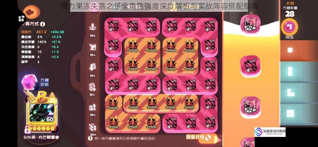 弹力果冻失落之子全角色强度深度解析与实战阵容搭配指南