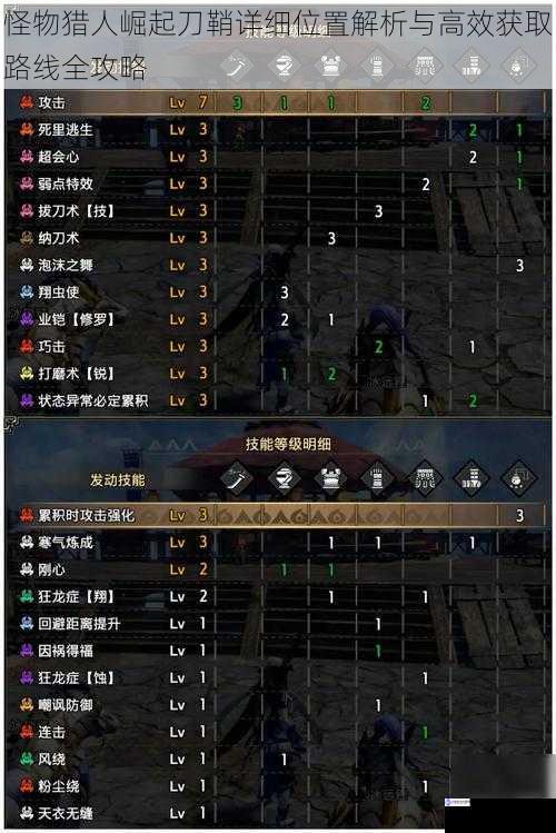 怪物猎人崛起刀鞘详细位置解析与高效获取路线全攻略