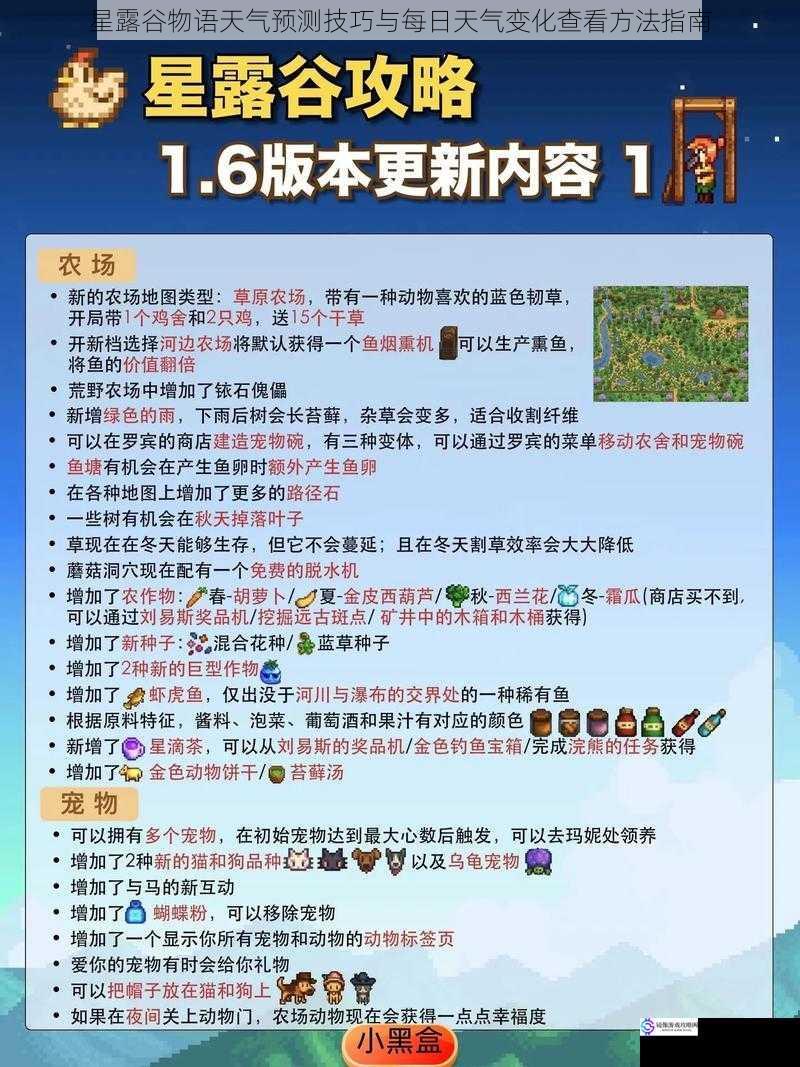 星露谷物语天气预测技巧与每日天气变化查看方法指南