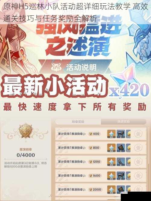 原神H5巡林小队活动超详细玩法教学 高效通关技巧与任务奖励全解析