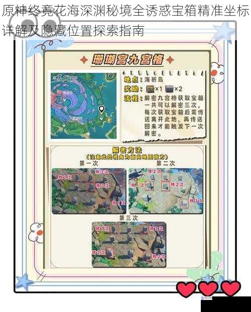 原神终竟花海深渊秘境全诱惑宝箱精准坐标详解及隐藏位置探索指南
