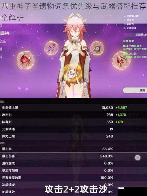 八重神子圣遗物词条优先级与武器搭配推荐全解析