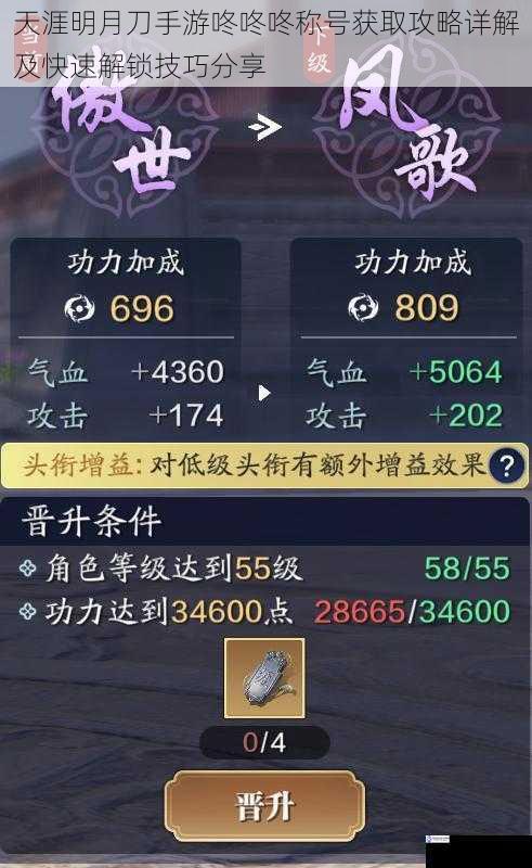 天涯明月刀手游咚咚咚称号获取攻略详解及快速解锁技巧分享