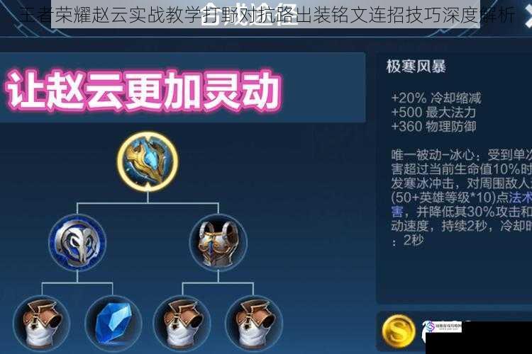 王者荣耀赵云实战教学打野对抗路出装铭文连招技巧深度解析