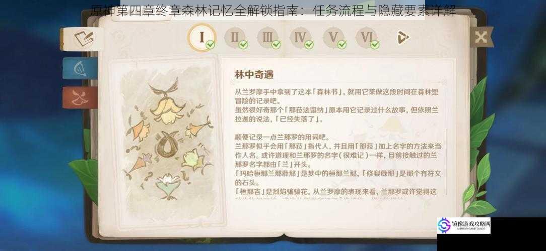 原神第四章终章森林记忆全解锁指南：任务流程与隐藏要素详解