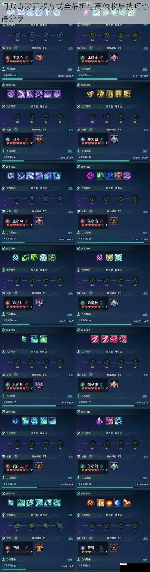门派奇珍获取方式全解析与高效收集技巧心得分享