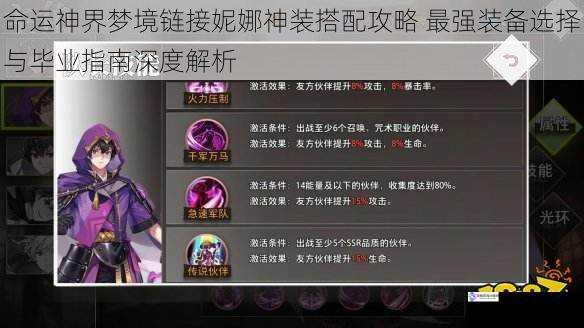 命运神界梦境链接妮娜神装搭配攻略 最强装备选择与毕业指南深度解析