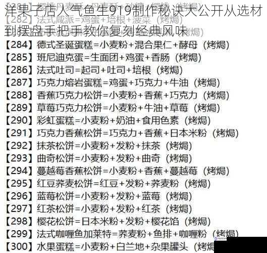 洋果子店人气鱼生919制作秘诀大公开从选材到摆盘手把手教你复刻经典风味