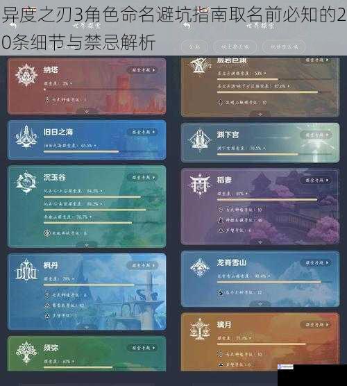 异度之刃3角色命名避坑指南取名前必知的20条细节与禁忌解析