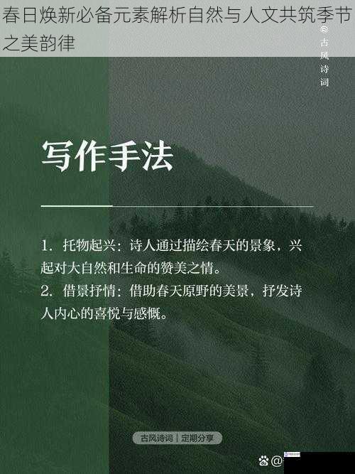 春日焕新必备元素解析自然与人文共筑季节之美韵律