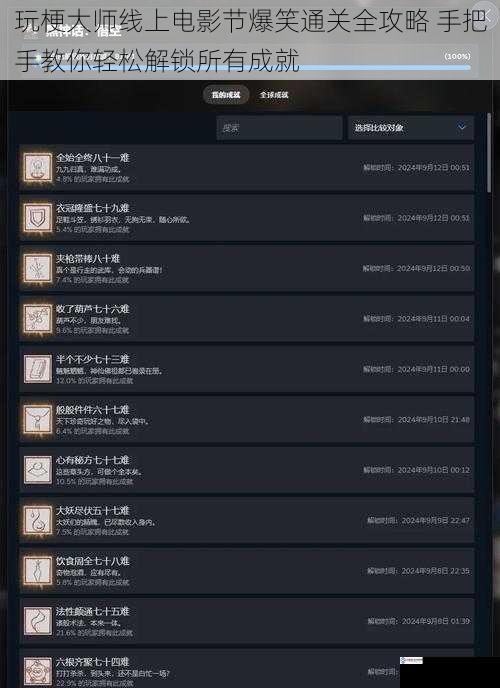 玩梗大师线上电影节爆笑通关全攻略 手把手教你轻松解锁所有成就
