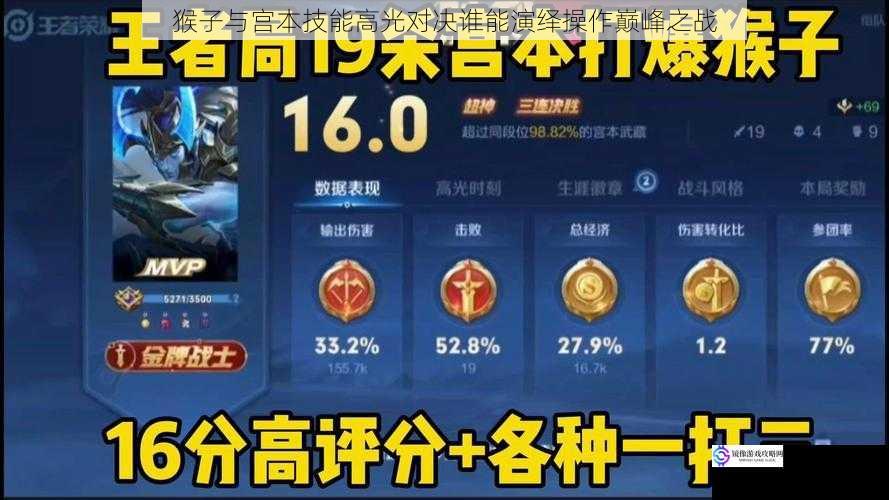 猴子与宫本技能高光对决谁能演绎操作巅峰之战