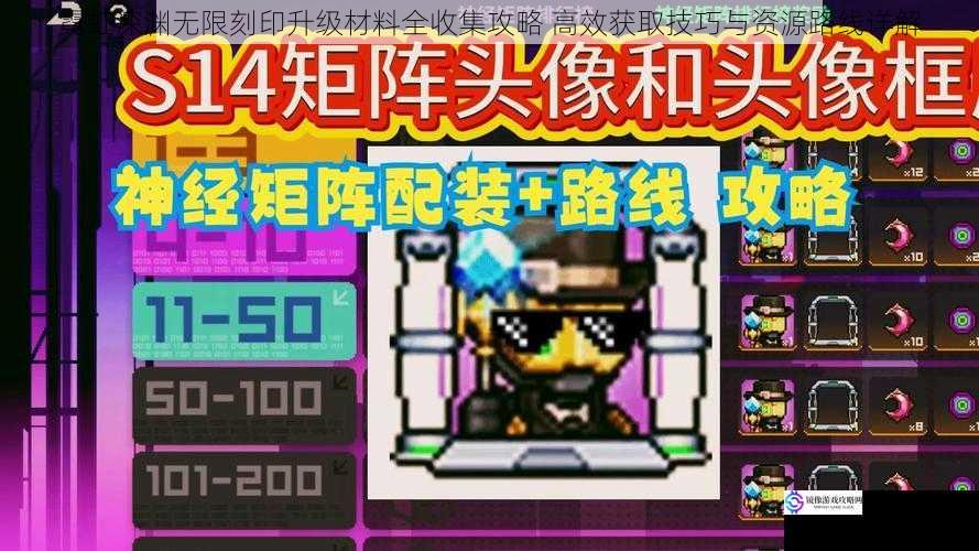 霓虹深渊无限刻印升级材料全收集攻略 高效获取技巧与资源路线详解