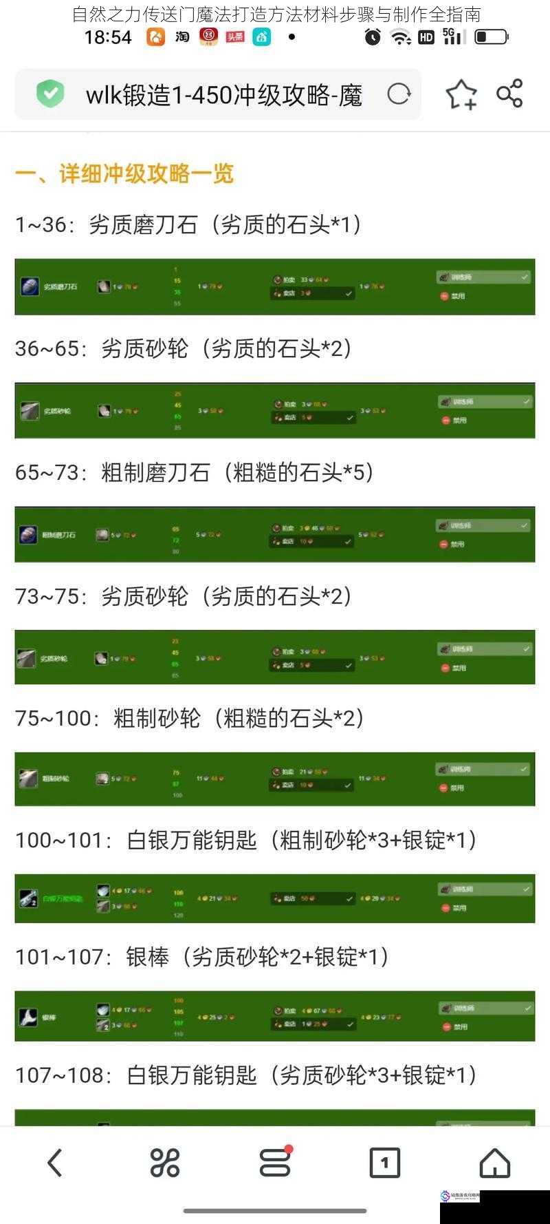 自然之力传送门魔法打造方法材料步骤与制作全指南
