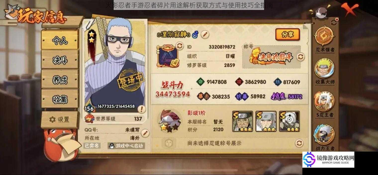 火影忍者手游忍者碎片用途解析获取方式与使用技巧全指南