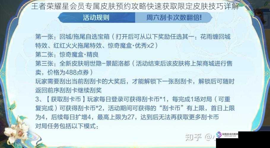 王者荣耀星会员专属皮肤预约攻略快速获取限定皮肤技巧详解