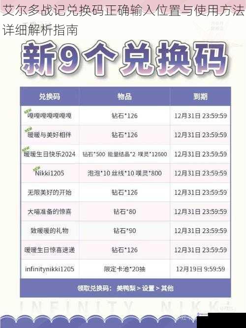 艾尔多战记兑换码正确输入位置与使用方法详细解析指南