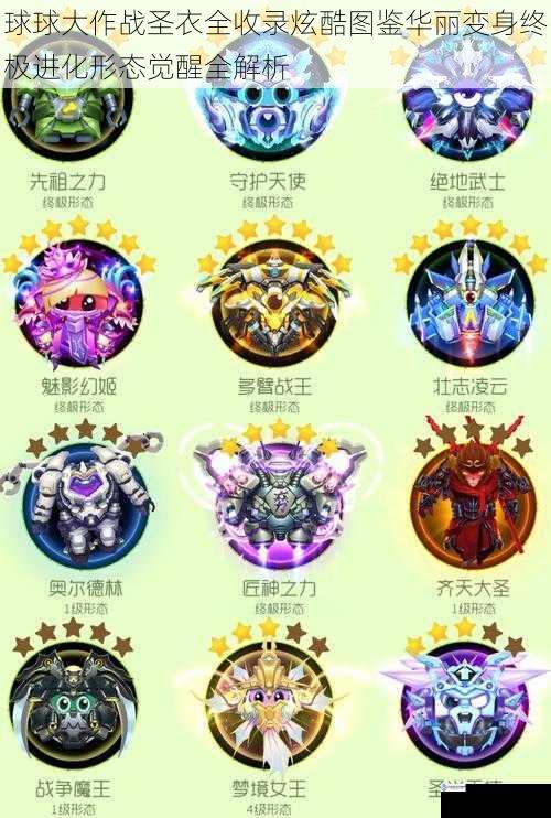 球球大作战圣衣全收录炫酷图鉴华丽变身终极进化形态觉醒全解析