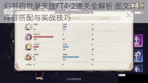 幻书启世录支线FT4-2通关全解析 图文详解阵容搭配与实战技巧