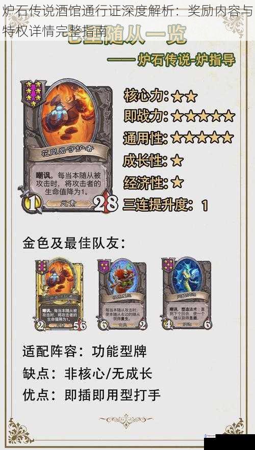 炉石传说酒馆通行证深度解析：奖励内容与特权详情完整指南