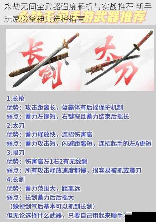 永劫无间全武器强度解析与实战推荐 新手玩家必备神兵选择指南